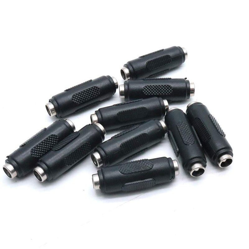 Eilumduo Hxchen 10Pcs DC Female to Female Power Jack Connector Adapter 2.5x5.5 mm for CCTV Camera - Image 1